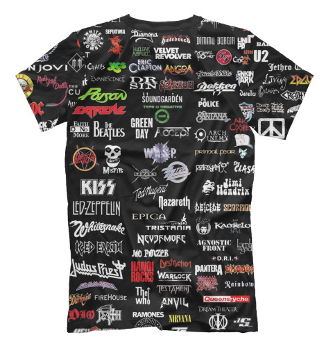 

Футболки Print Bar, Черный, Группы