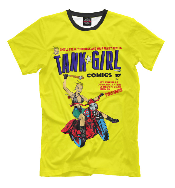 Футболка для мальчиков с изображением Tank Girl цвета Желтый