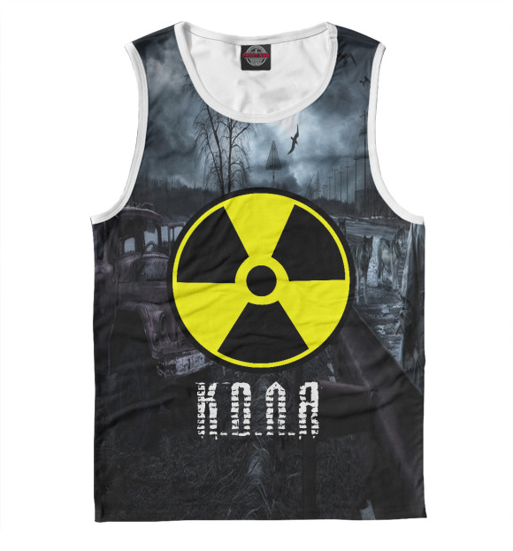 Майка для мальчика с изображением S.T.A.L.K.E.R-КОЛЯ цвета Белый