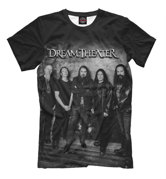 Мужская футболка с изображением Dream Theater цвета Черный