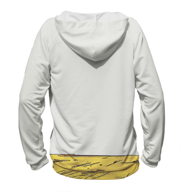 Мужское худи с изображением Девушка на мотоцикле цвета Белый