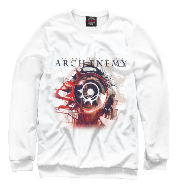 Свитшот для девочек с изображением Arch Enemy цвета Белый