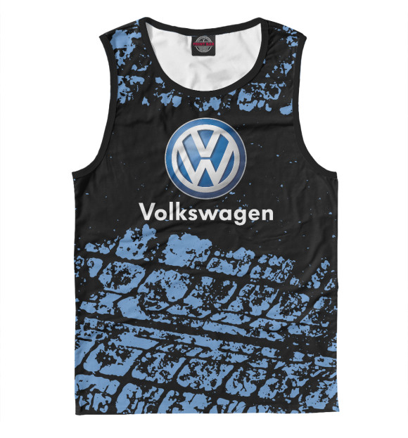 Мужская майка с изображением Volkswagen цвета Белый