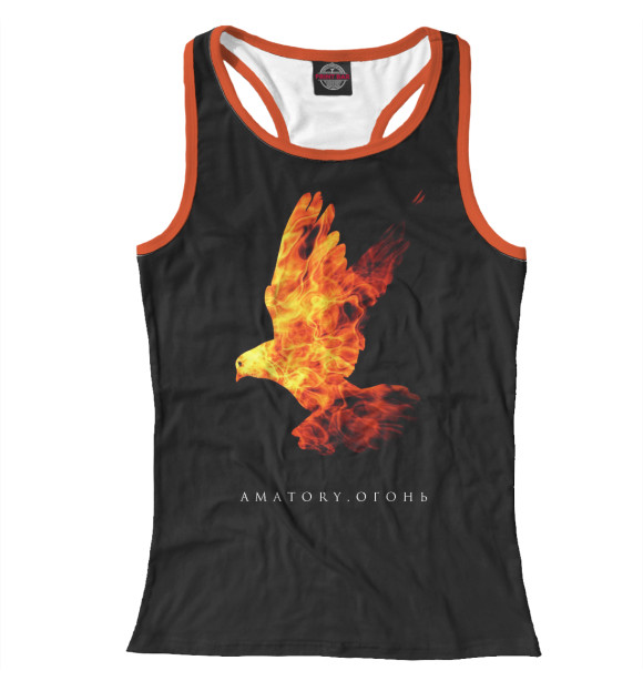 Женская майка-борцовка с изображением Amatory цвета Белый