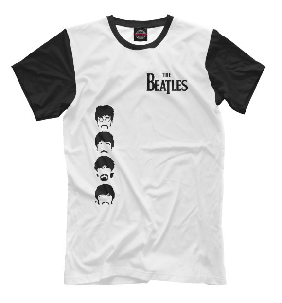 Мужская футболка с изображением The Beatles цвета Молочно-белый