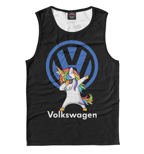Мужская майка с изображением Volkswagen цвета Белый