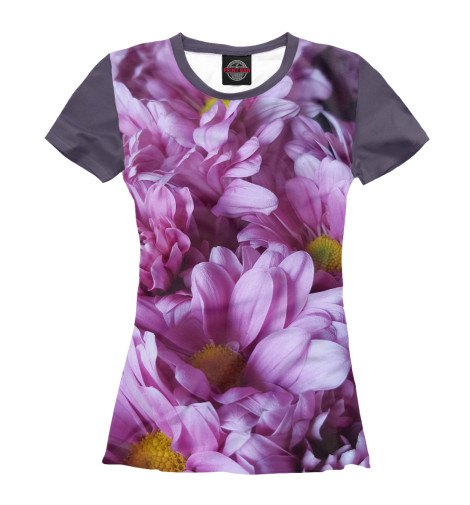 Футболки Print Bar, Белый, Сиреневый букет цветов
