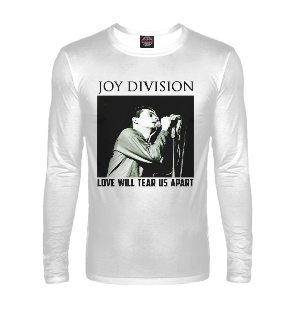 Мужской лонгслив с изображением Joy Division цвета Белый