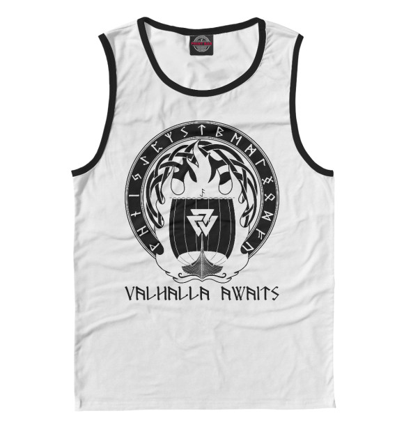 Майка для мальчика с изображением Valhalla Awaits цвета Белый