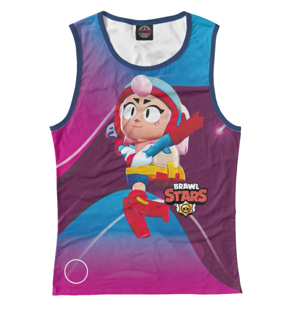 Майка для девочки с изображением Джанет Janet BrawlStars цвета Белый