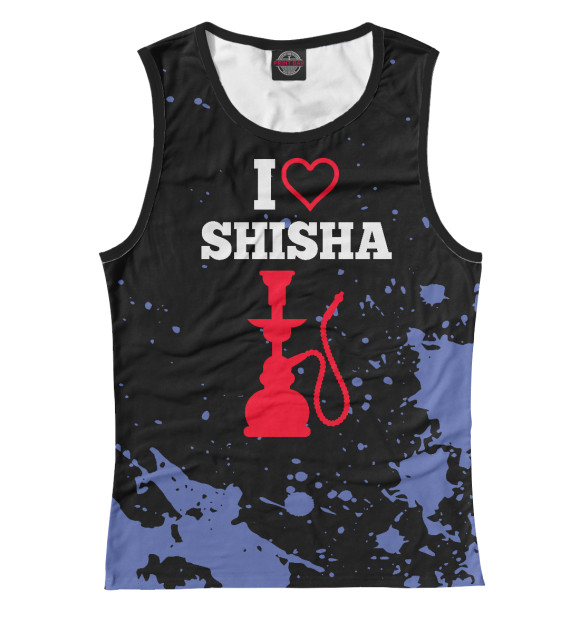 Майка для девочки с изображением I Love Shisha цвета Белый