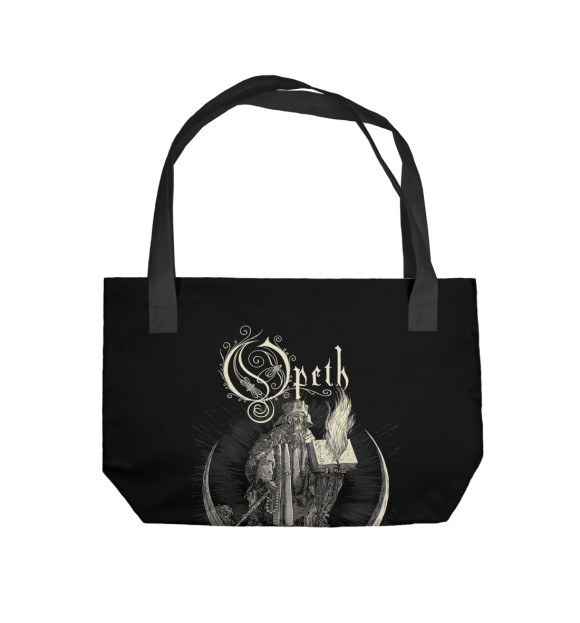 Пляжная сумка с изображением Opeth цвета 