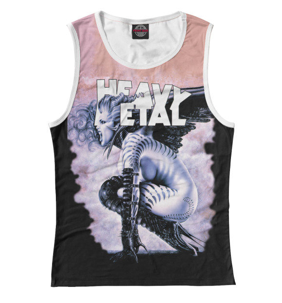 Майка для девочки с изображением Heavy metal цвета Белый