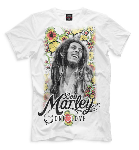 

Футболки Print Bar, Молочно-белый, Bob Marley