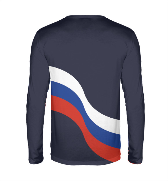 Мужской лонгслив с изображением Tricolour Line цвета Белый