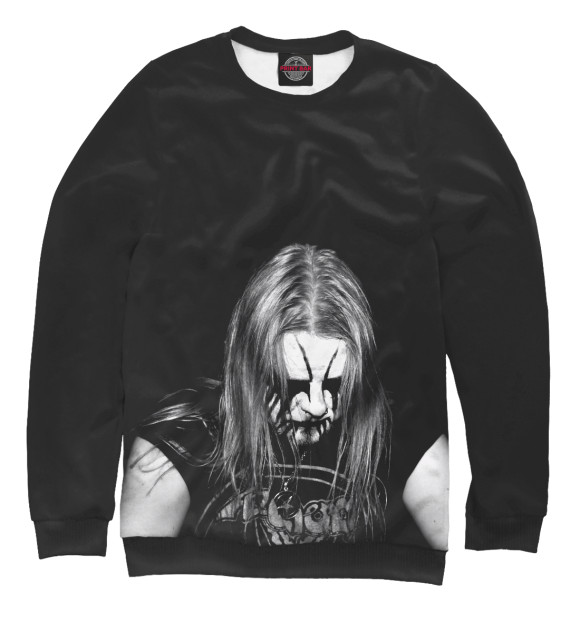 Свитшот для девочек с изображением Black Metal Ist Krieg цвета Белый