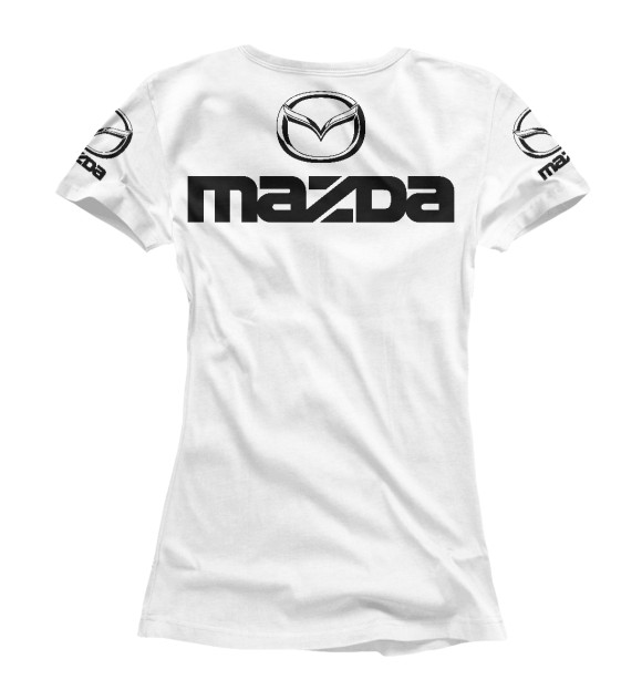 Женская футболка с изображением Mazda цвета Белый