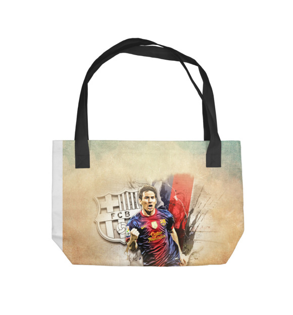 Пляжная сумка с изображением Lionel Messi цвета 