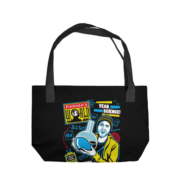 Пляжная сумка с изображением Pinkmans World цвета 