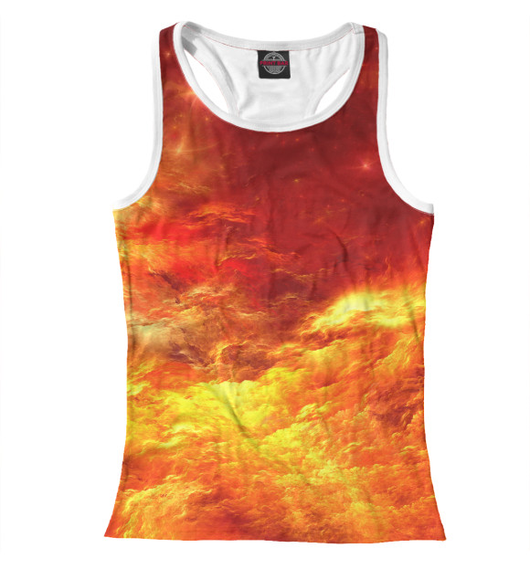 Женская майка-борцовка с изображением Абстракция цвета Белый