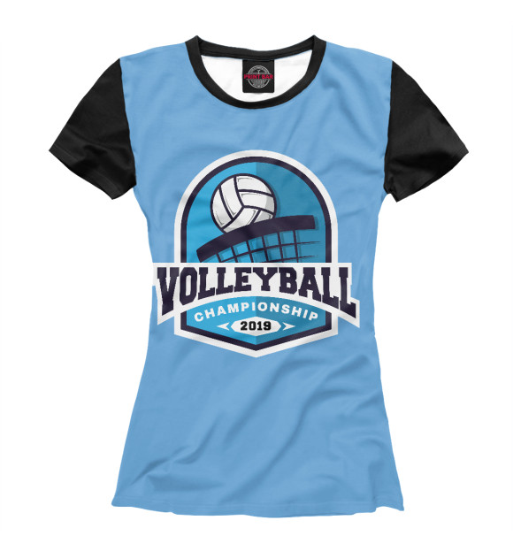 Женская футболка с изображением Volleyball цвета Белый