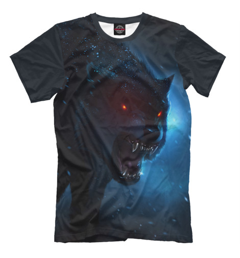 

Футболки Print Bar, Черный, Волк