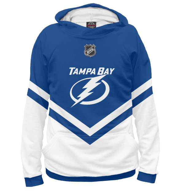 Худи для мальчика с изображением Tampa Bay Lightning цвета Белый