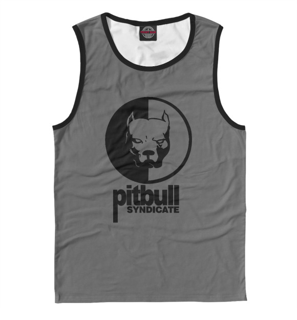 Мужская майка с изображением Pitbull Syndicate цвета Белый