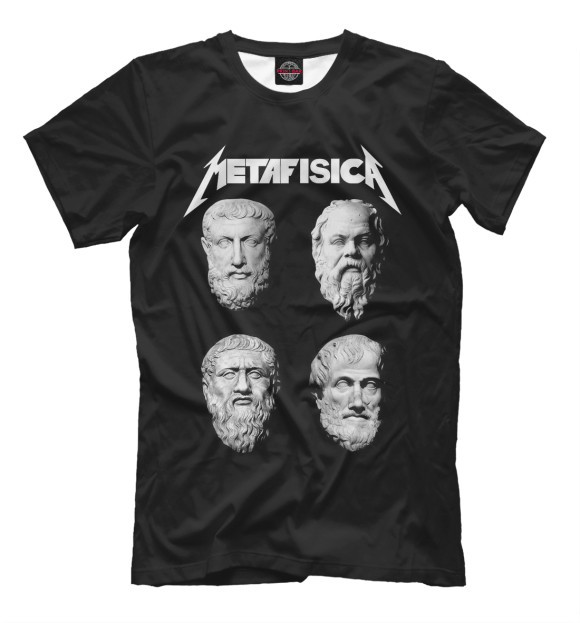 Мужская футболка с изображением Метафизика цвета Черный
