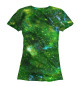 Женская футболка Зелёный космос