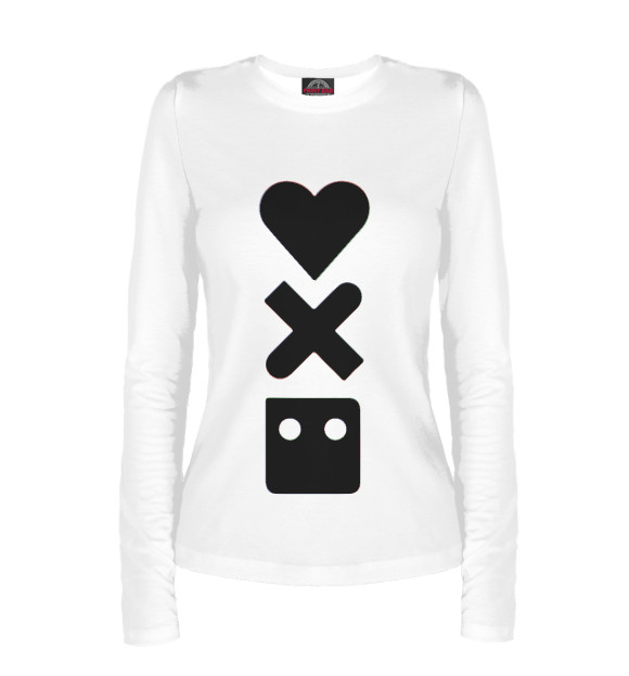 Женский лонгслив с изображением Любовь, смерть и роботы цвета Белый