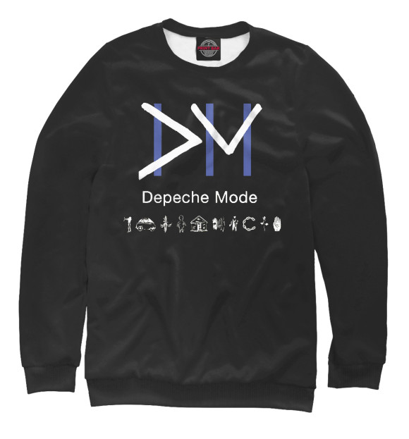 Женский свитшот с изображением Depeche Mode цвета Белый