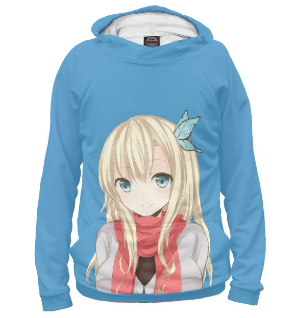 Женское худи с изображением У меня мало друзей цвета Белый