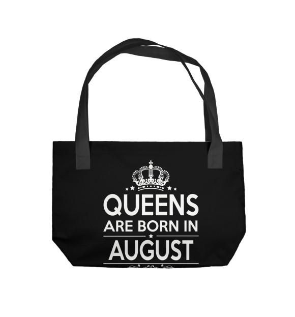 Пляжная сумка с изображением Королевы рождаются в августе цвета 