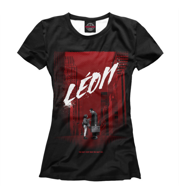 Женская футболка с изображением Leon the Professional цвета Белый