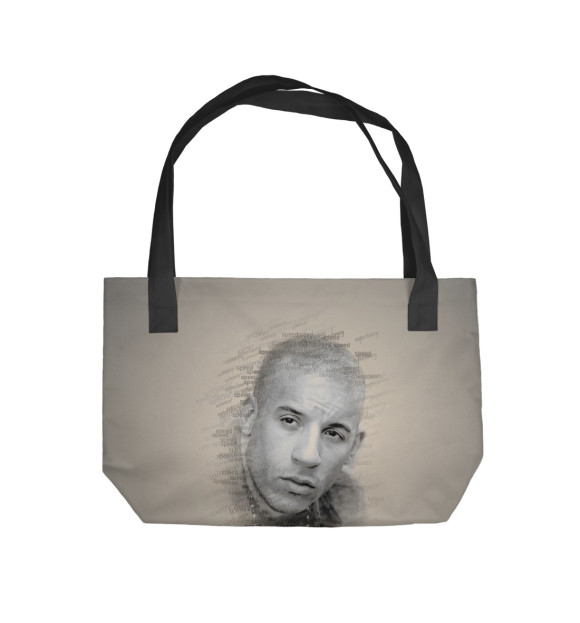 Пляжная сумка с изображением Вин Дизель - Vin Diesel цвета 