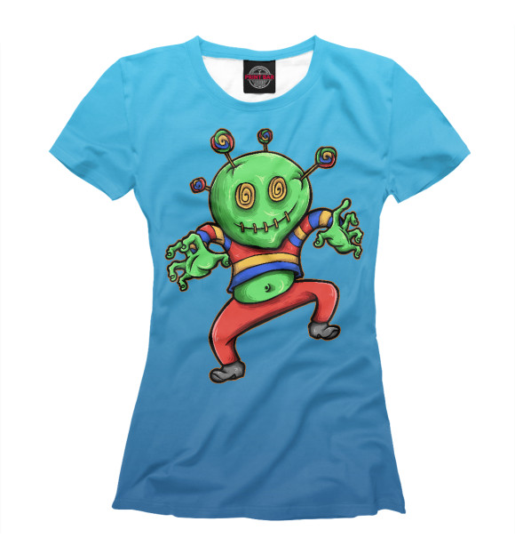 Футболка для девочек с изображением Candy Boy цвета Белый