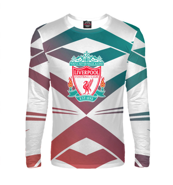 Мужской лонгслив с изображением Liverpool цвета Белый