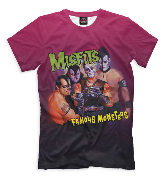 Мужская футболка с изображением The Misfits цвета Молочно-белый