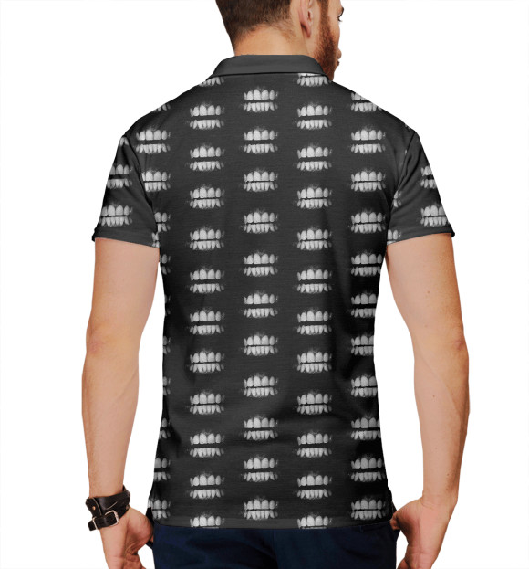 Мужское поло с изображением Зубной врач цвета Белый