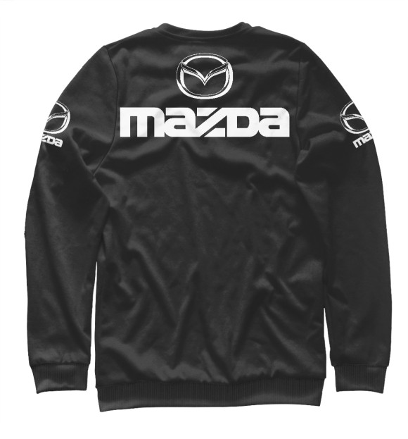 Свитшот для девочек с изображением Mazda цвета Белый