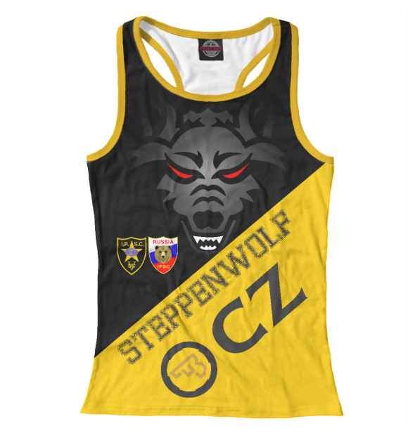 Женская майка-борцовка с изображением Steepenwolf цвета Белый