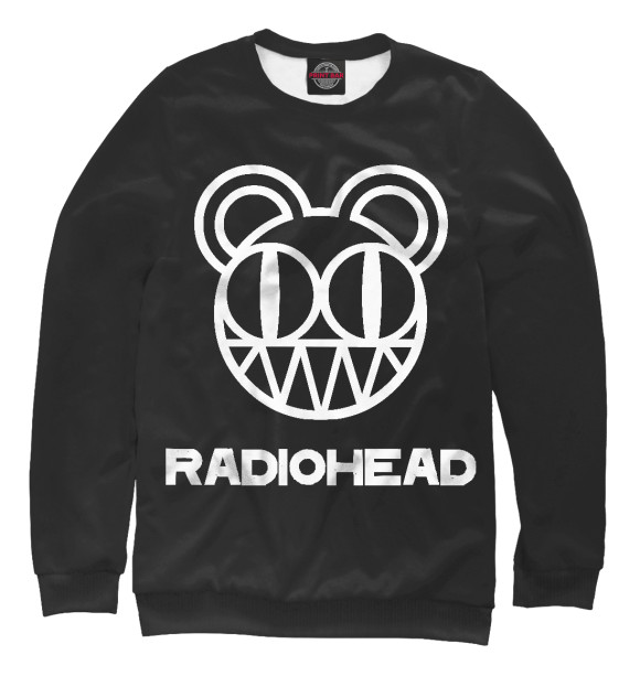 Мужской свитшот с изображением Radiohead цвета Белый