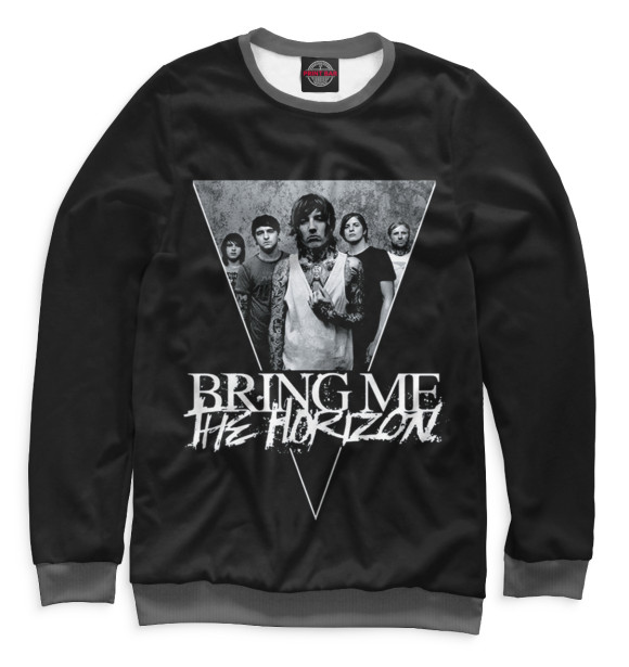 Мужской свитшот с изображением Bring Me The Horizon цвета Белый