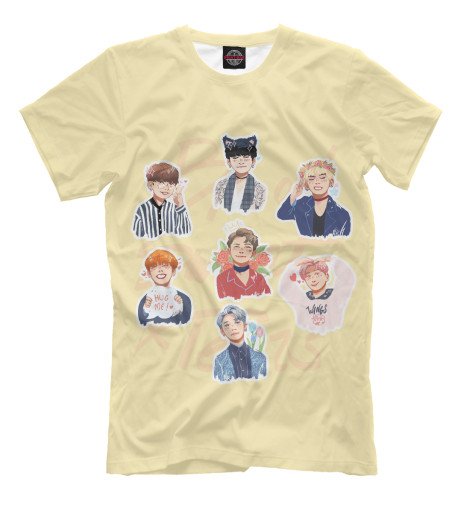 

Футболки Print Bar, Бежевый, BTS