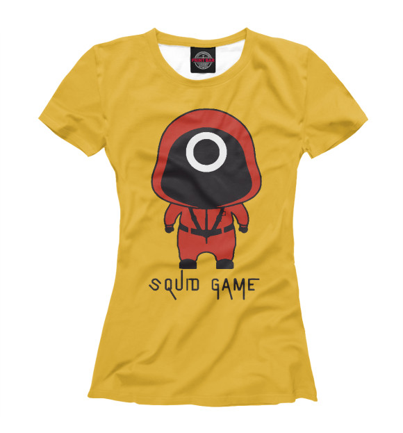Футболка для девочек с изображением Squid Game цвета Белый