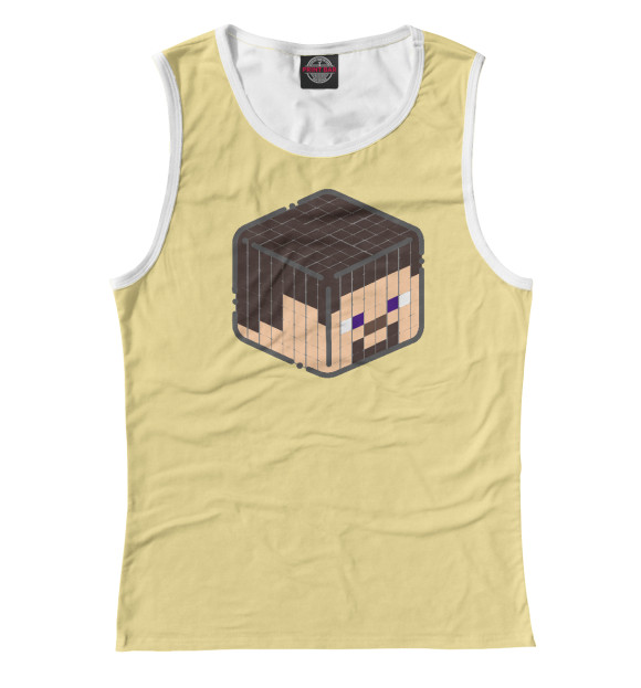 Майка для девочки с изображением Minecraft цвета Белый