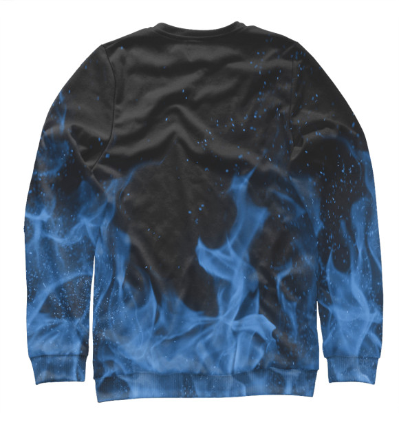 Свитшот для девочек с изображением Volvo blue fire цвета Белый