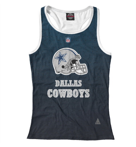 Женская майка-борцовка с изображением Dallas Cowboys цвета Белый
