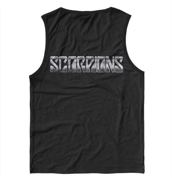 Майка для мальчика с притом Scorpions цвета Белый Майка для мальчика с изображением Scorpions цвета Белый